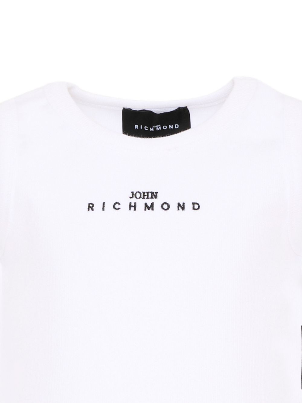 T-shirt in cotone senza maniche RGP26172CN WHITE JOHN RICHMOND KIDS 