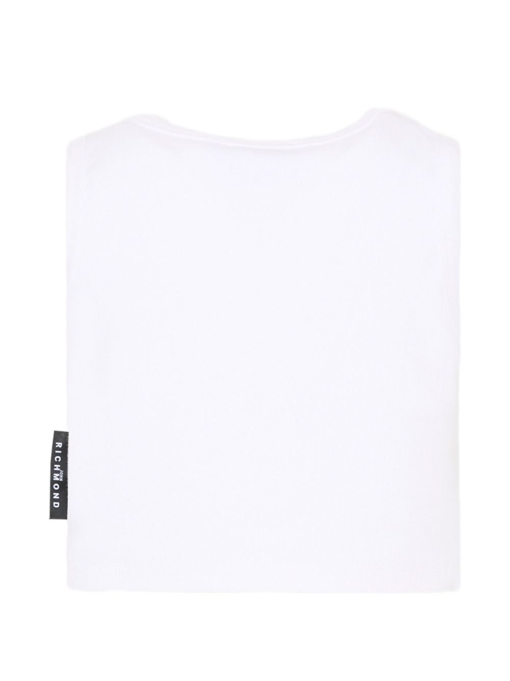 T-shirt in cotone senza maniche RGP26172CN WHITE JOHN RICHMOND KIDS 