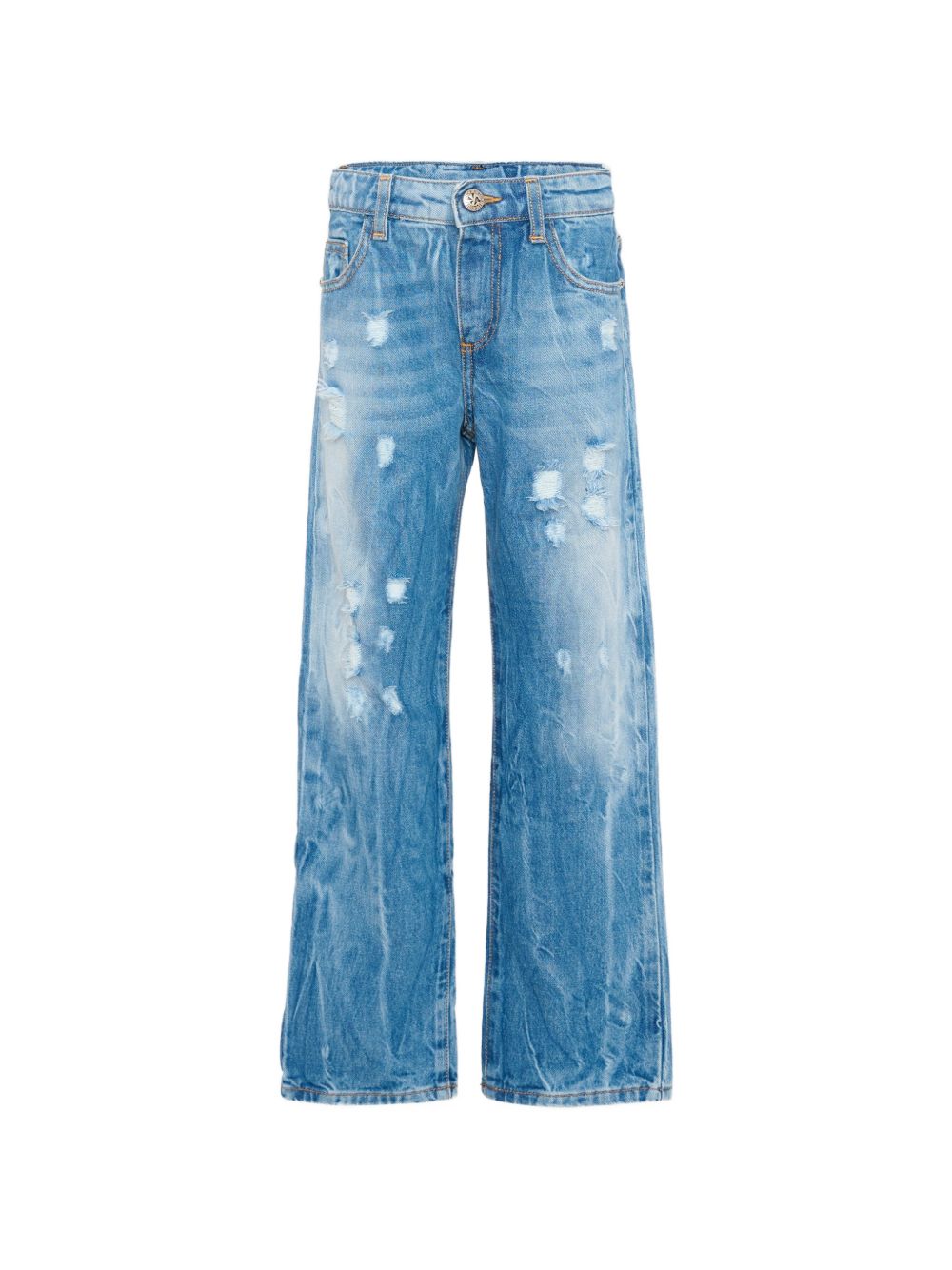 Jeans gamba dritta effetto consumato RGP26221JE DENIM JOHN RICHMOND KIDS 
