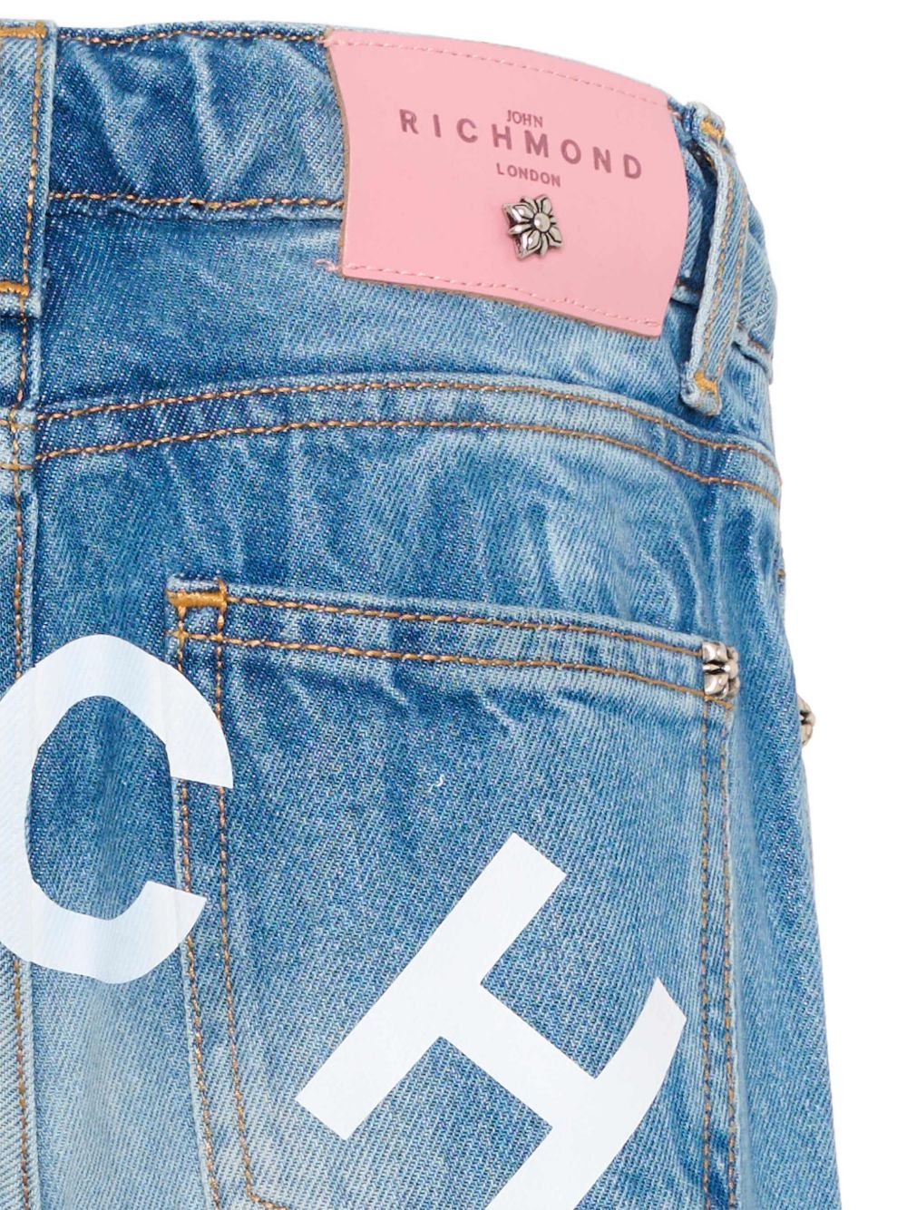 Jeans gamba dritta effetto consumato RGP26221JE DENIM JOHN RICHMOND KIDS 