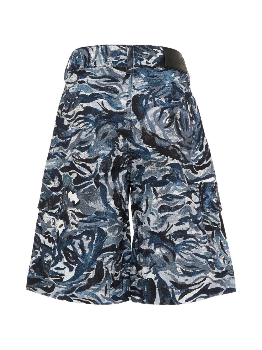 Shorts in cotone con stampa marmorizzata JBP26155BE BLACK JUST CAVALLI KIDS 
