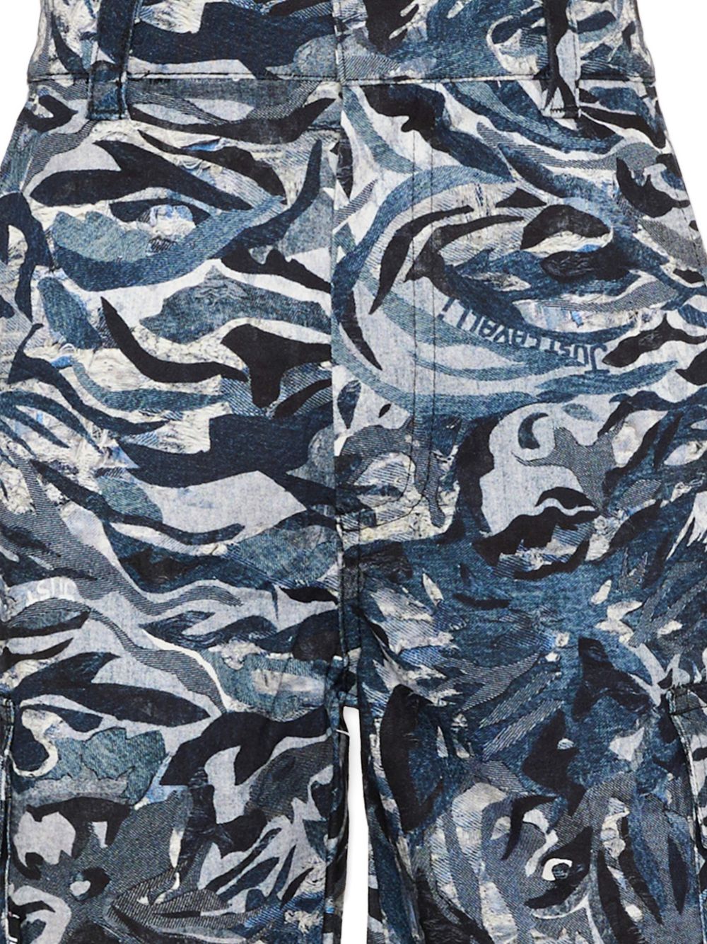 Shorts in cotone con stampa marmorizzata JBP26155BE BLACK JUST CAVALLI KIDS 