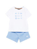 Completo t-shirt e shorts in cotone