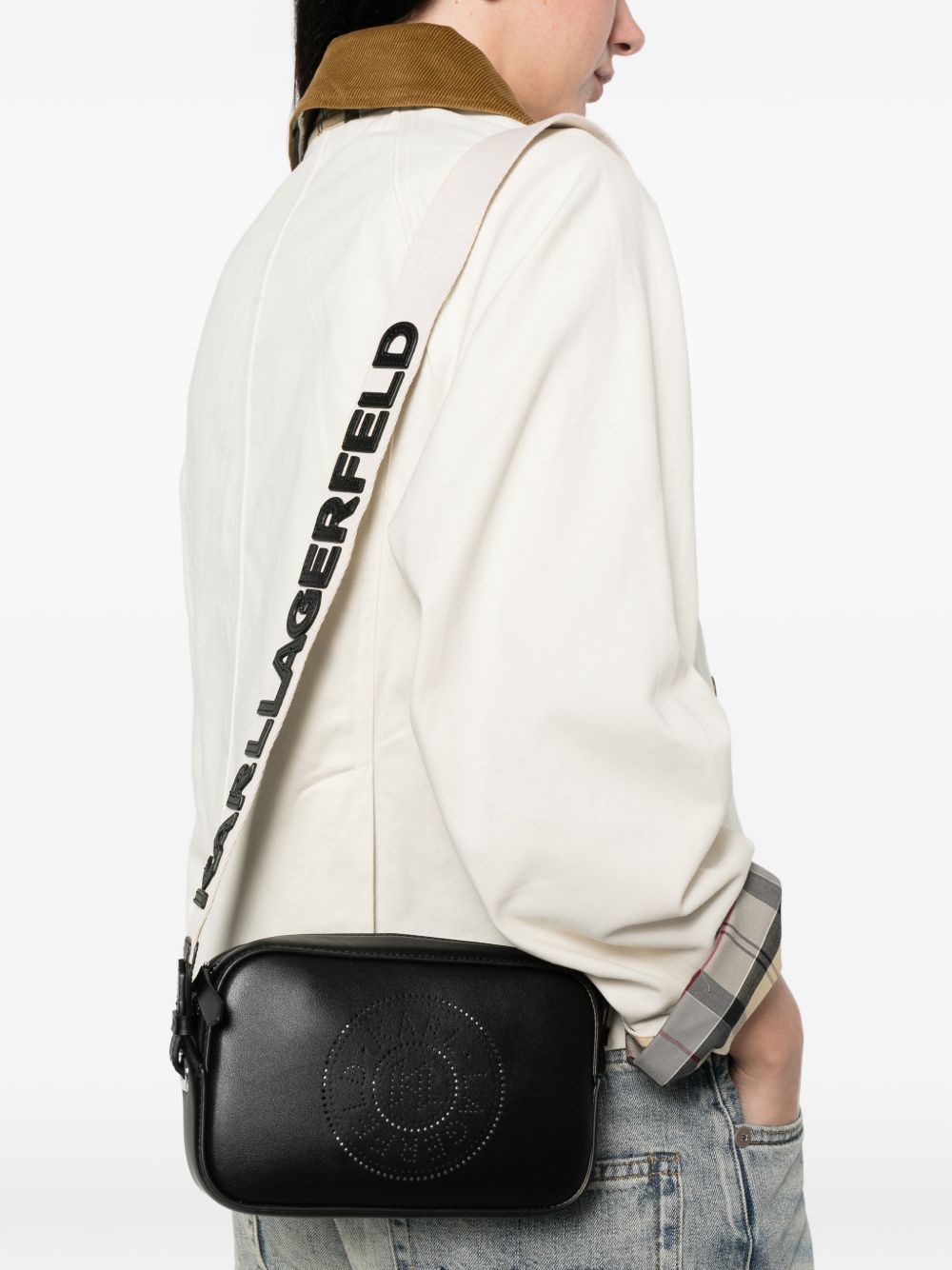 Mini borsa in pelle con tracolla regolabile A3W30310NN 994 KARL LAGERFELD 