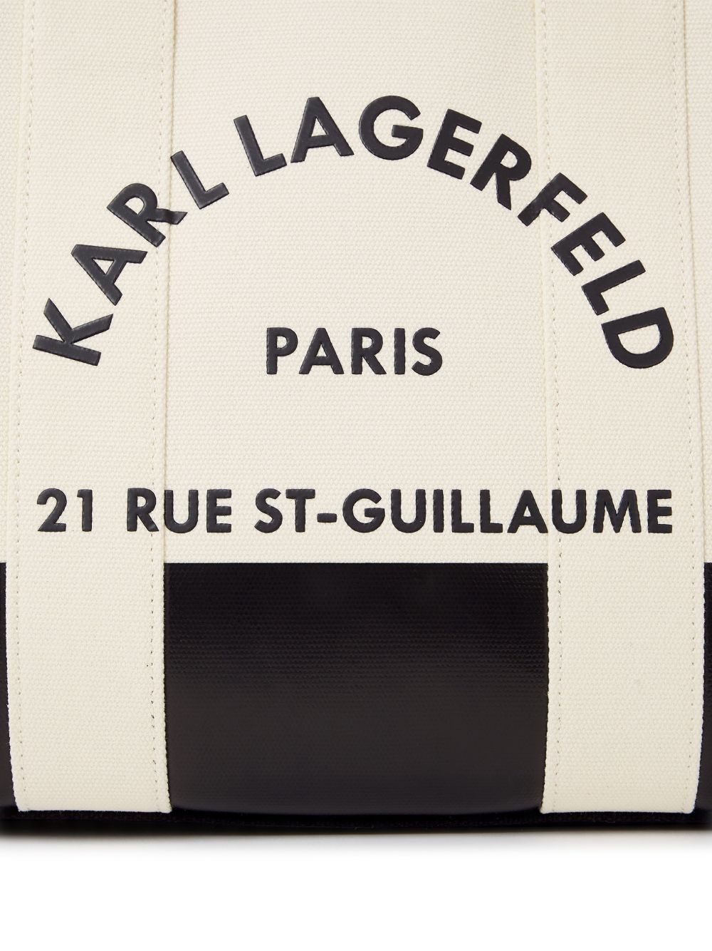 Borsa a mano in canvas con stampa logo A3W50025NN 101 KARL LAGERFELD 