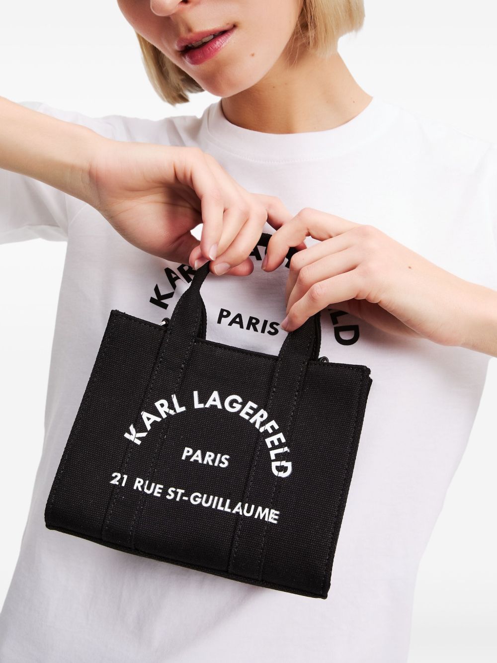 Borsa tote con tracolla A3W50118NN 999 KARL LAGERFELD 