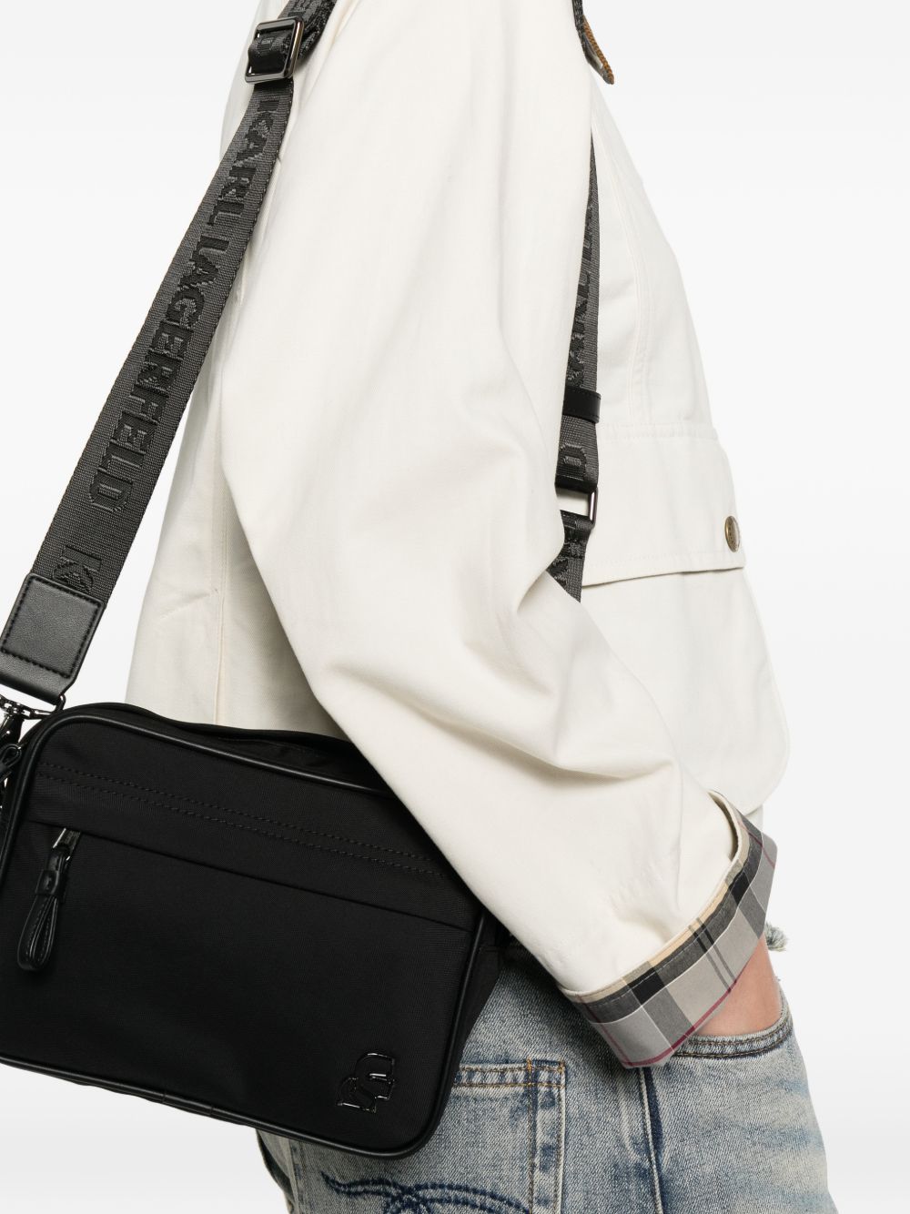 Borsa a spalla con tracolla regolabile A4M30193NN 999 KARL LAGERFELD 