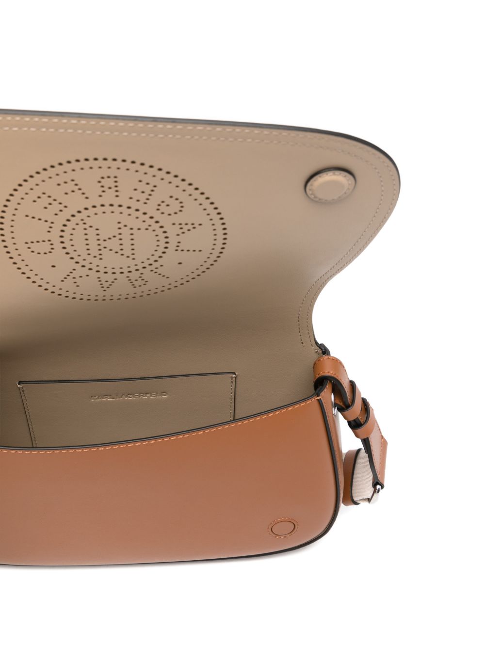 Borsa a spalla in pelle con dettaglio perforato B2W30015 5047 KARL LAGERFELD 