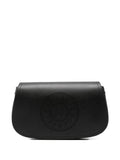 Borsa a spalla in pelle con dettagli laser-cut