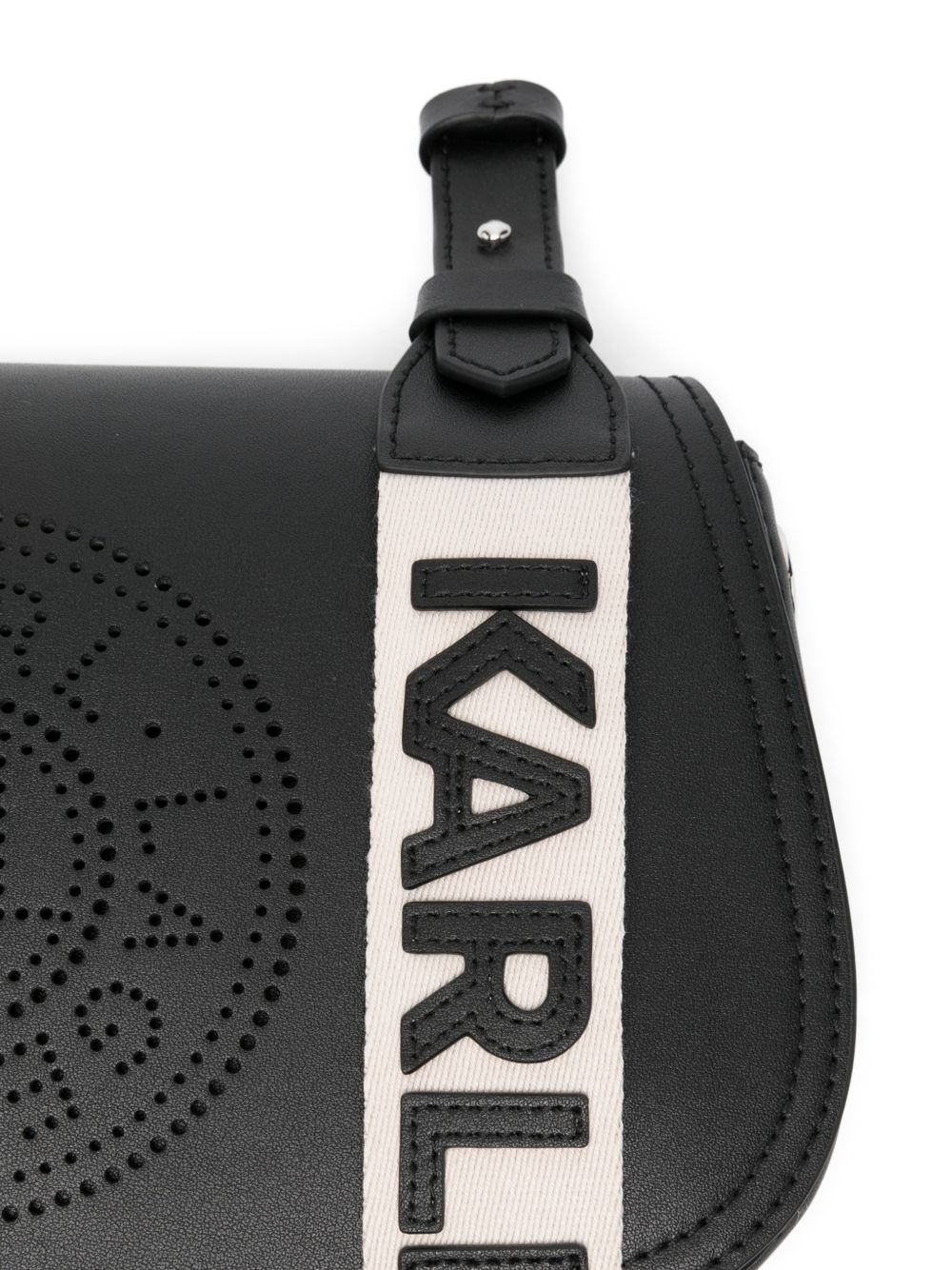 Borsa a spalla in pelle con dettagli laser-cut B2W30015 994 KARL LAGERFELD 