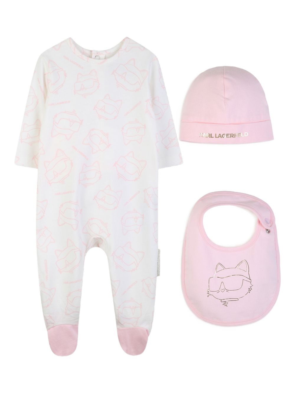 Set regalo tutina cappellino e bavaglino Z31045 N74 KARL LAGERFELD KIDS 