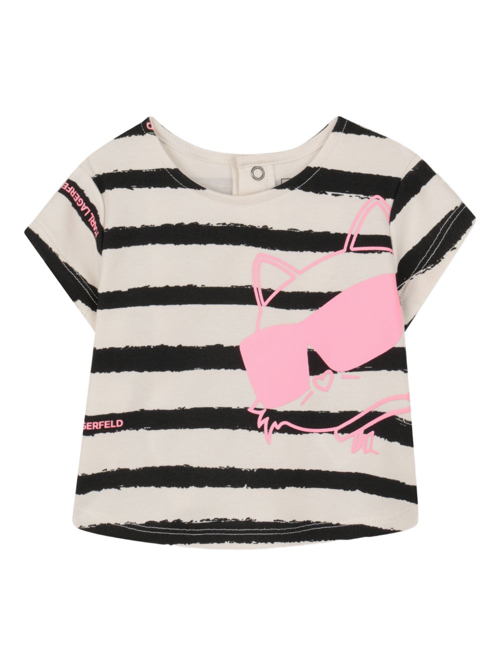 Completo t-shirt e gonna a righe Z31065 462 KARL LAGERFELD KIDS 
