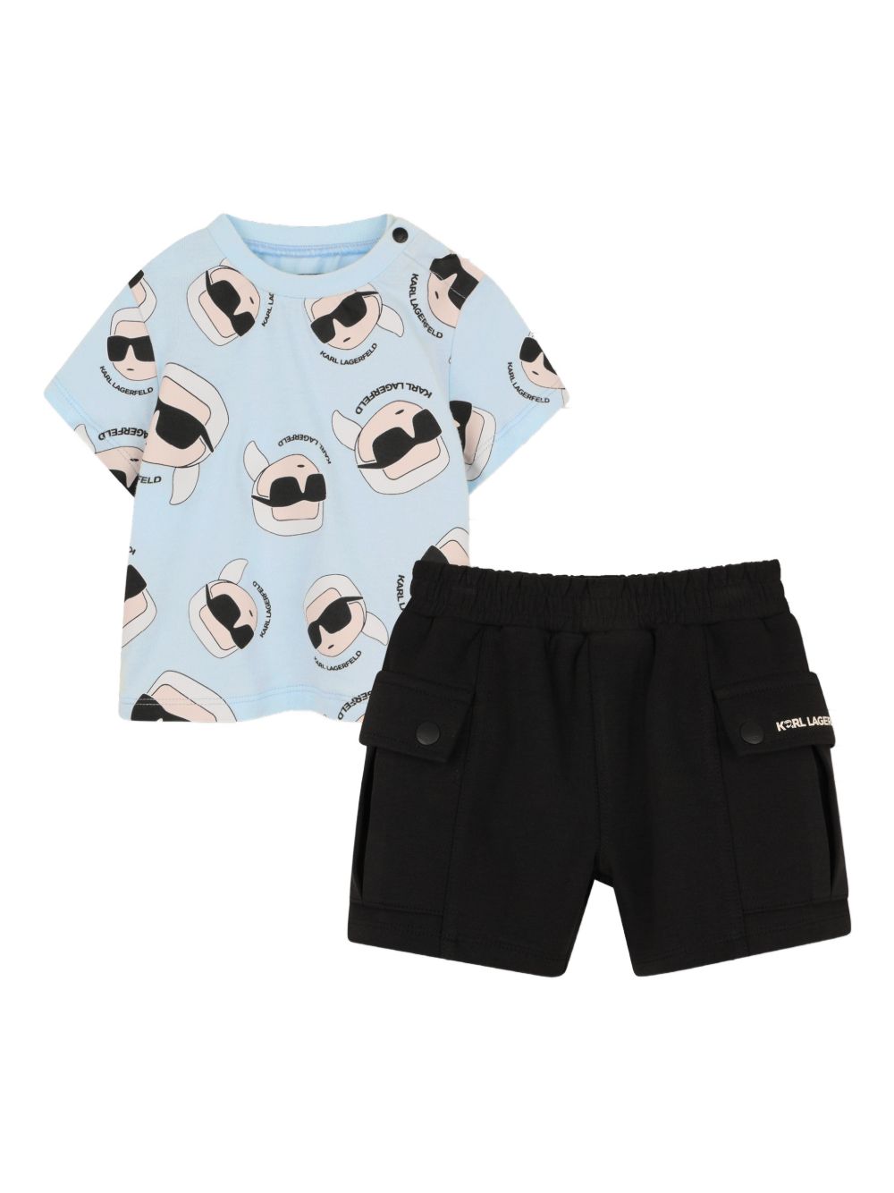 Completo t-shirt e shorts con stampa Z31070 77X KARL LAGERFELD KIDS 