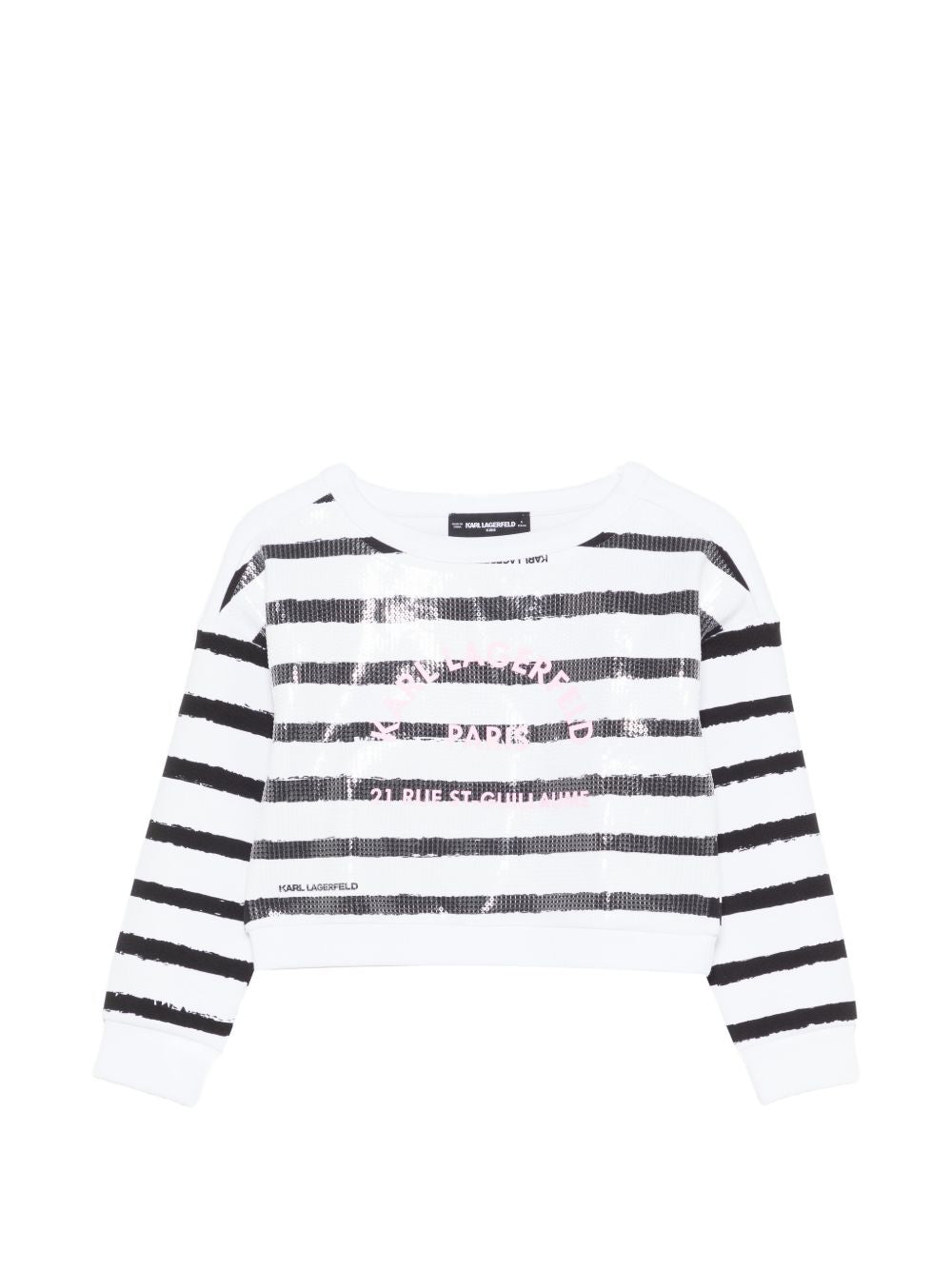 Top a righe con logo Z31137 N50 KARL LAGERFELD KIDS 