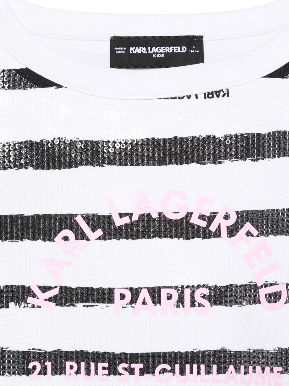 Top a righe con logo Z31137 N50 KARL LAGERFELD KIDS 