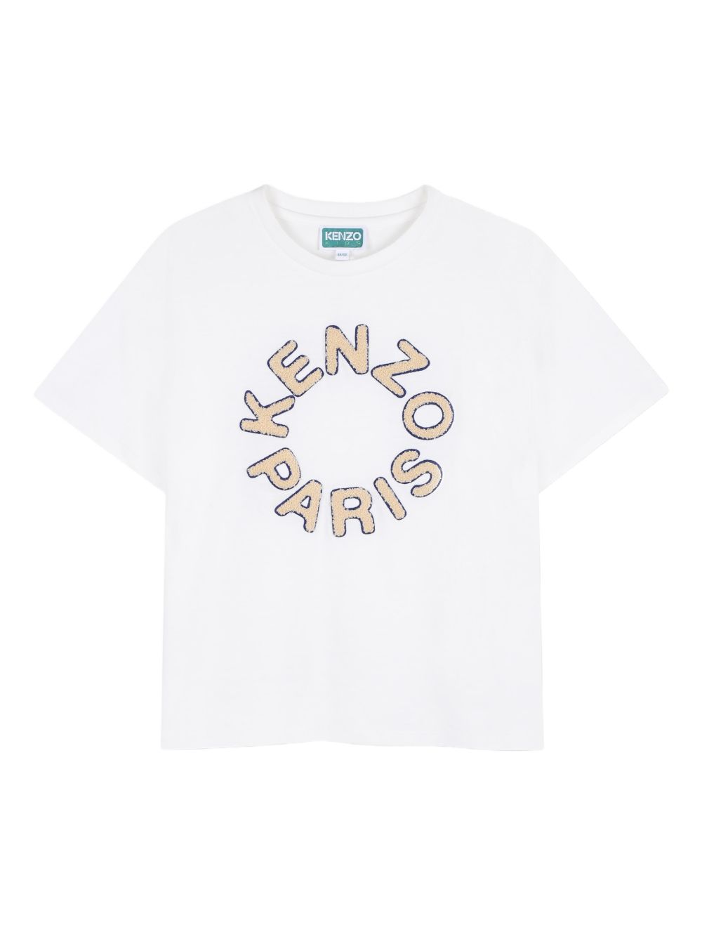T-shirt in cotone con logo circolare K61699 117 KENZO KIDS 
