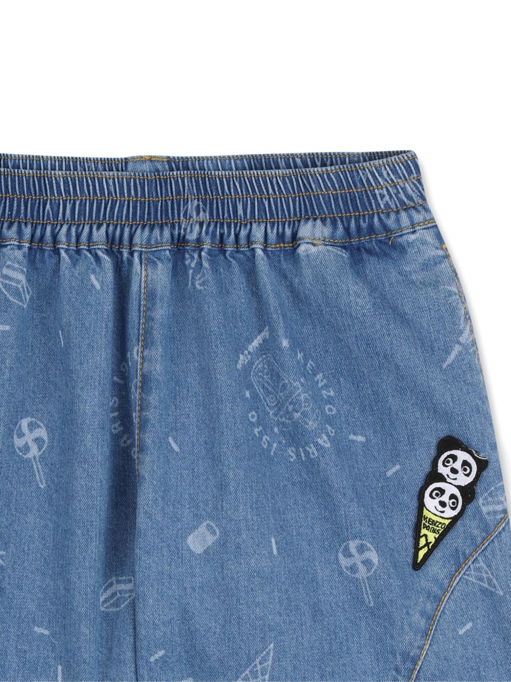 Shorts in denim con stampa K61773 Z45 KENZO KIDS 