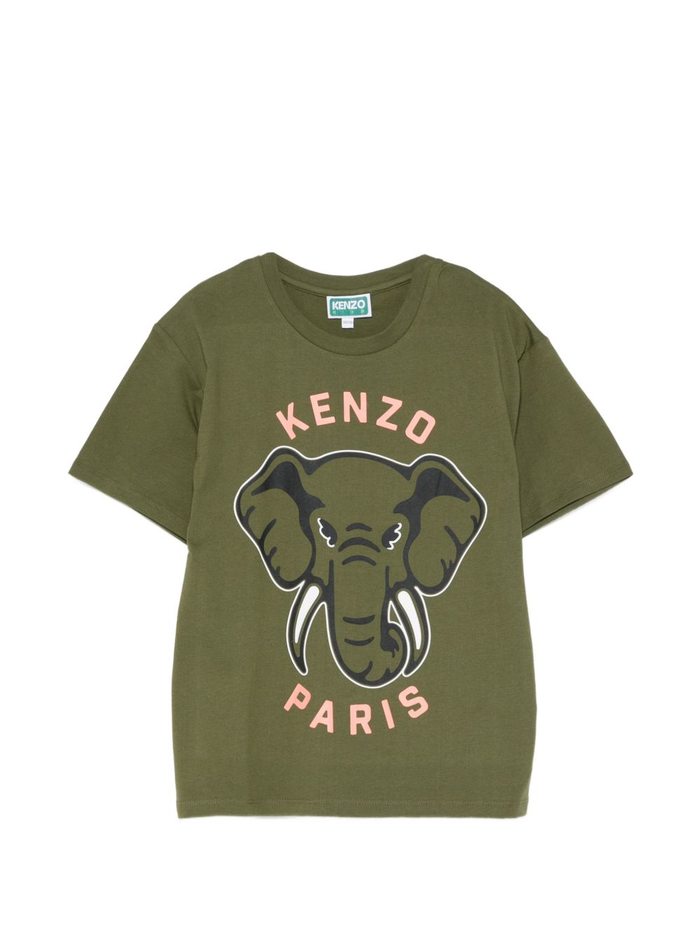 T-shirt in cotone con stampa elefante K61803 64B KENZO KIDS 