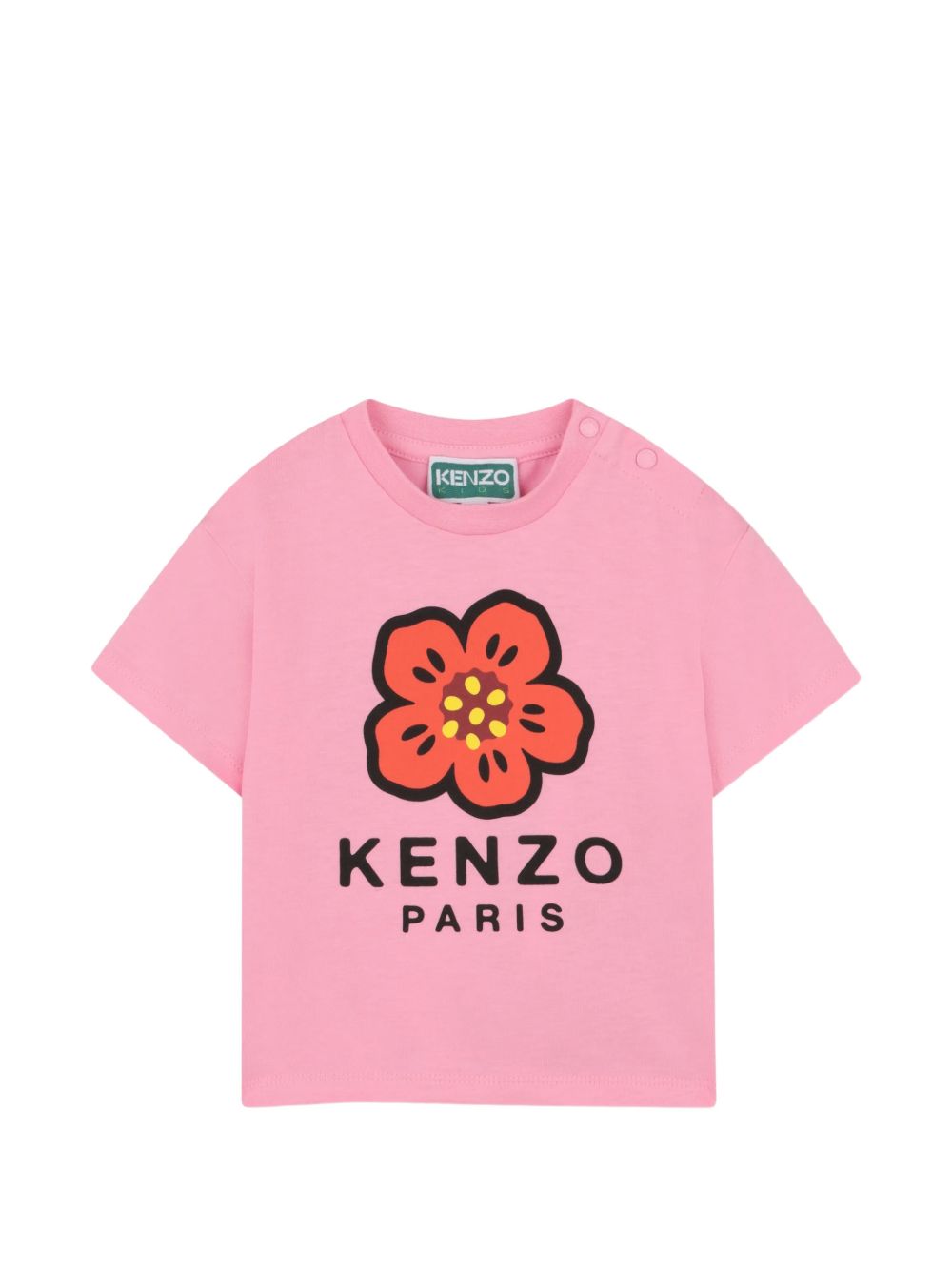 T-shirt con stampa fiore K61818 47F KENZO KIDS 