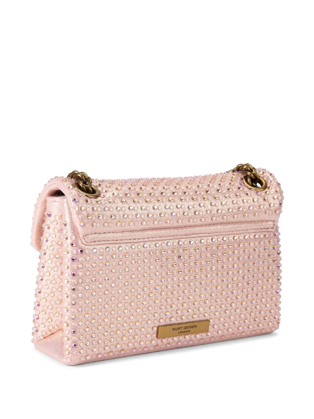 Borsa a spalla con borchie e tracolla a catena 5018153 609 KURT GEIGER 