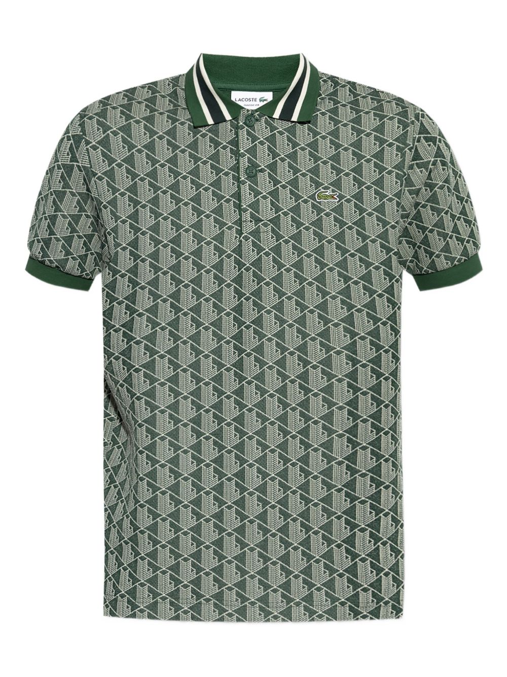 Polo in piqué con stampa geometrica DH1417 D1R LACOSTE 