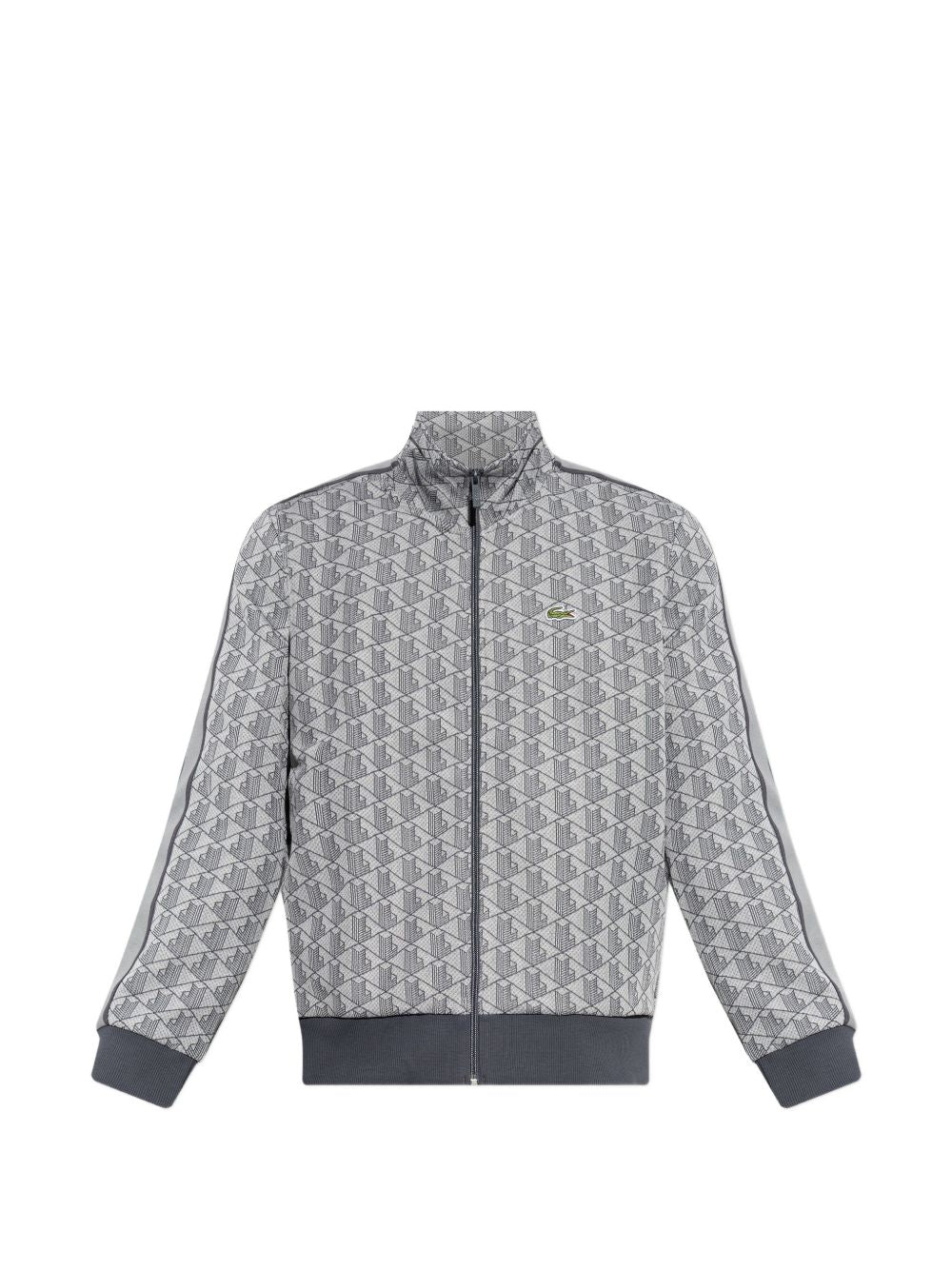 Felpa con zip e stampa geometrica SH1368 41I LACOSTE 