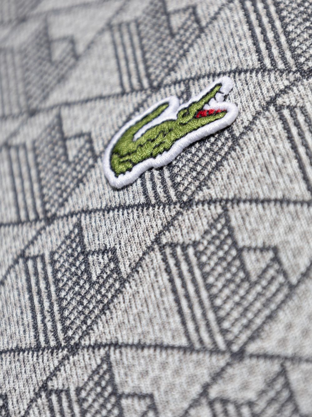 Felpa con zip e stampa geometrica SH1368 41I LACOSTE 