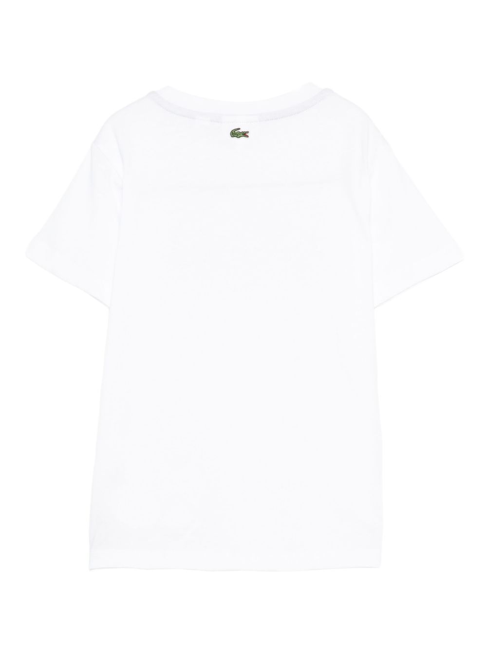 T-shirt in cotone con patch logo 947072 W8L LACOSTE KIDS 