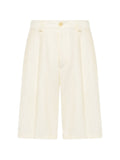 Bermuda in cotone a vita alta