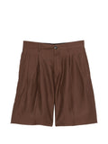 Shorts con pieghe frontali