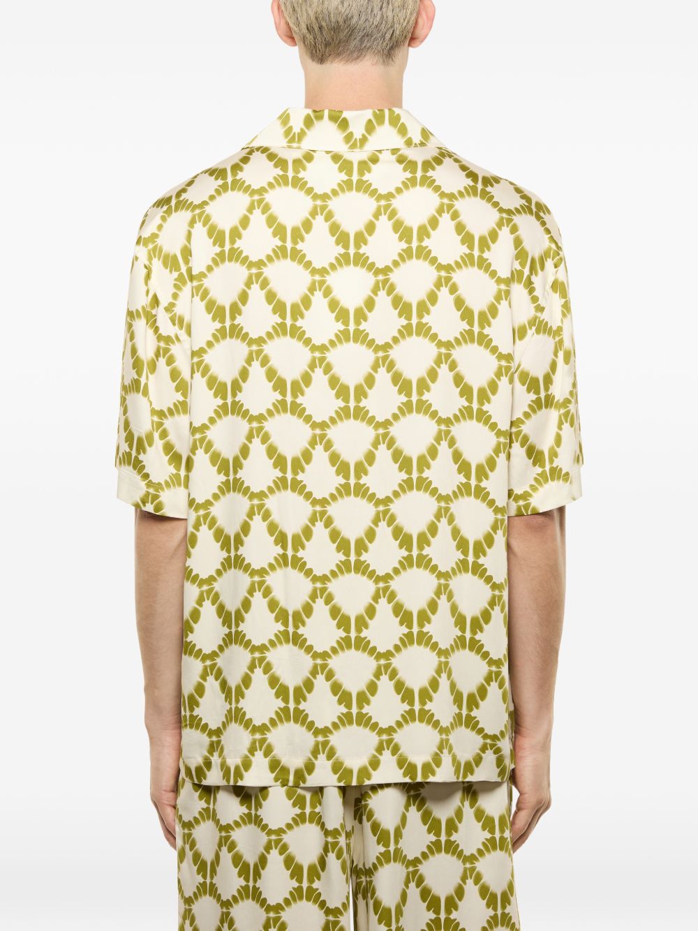 Camicia a maniche corte con stampa geometrica S6LAMASI076 036 LANEUS 