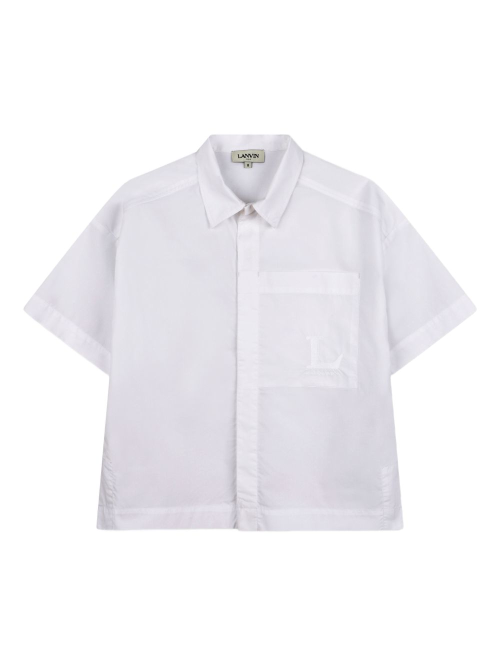 Camicia in cotone a maniche corte N30364 10P LANVIN KIDS 