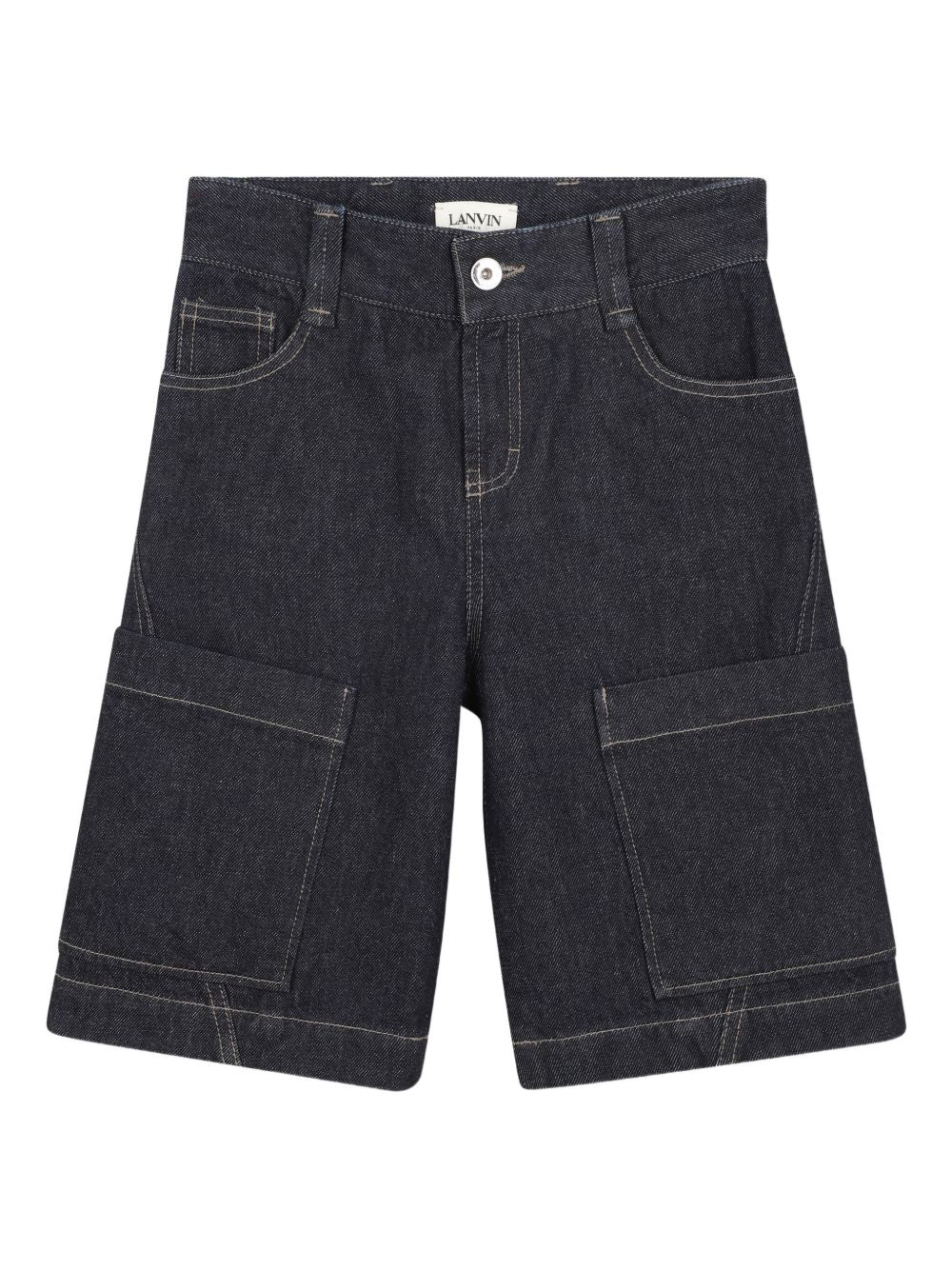 Bermuda in denim con tasche cargo N30380 Z28 LANVIN KIDS 
