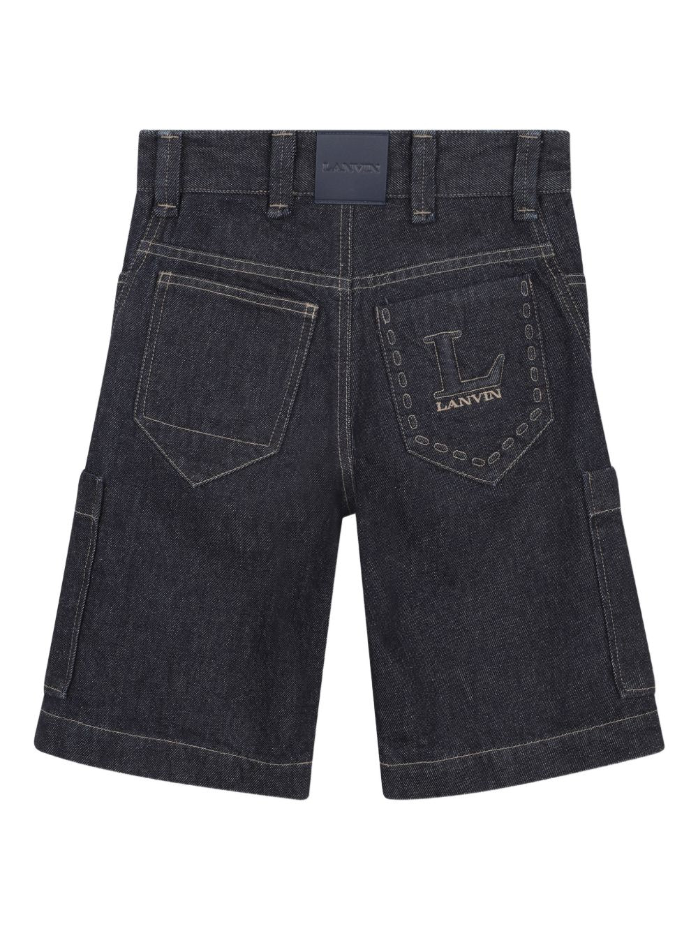 Bermuda in denim con tasche cargo N30380 Z28 LANVIN KIDS 
