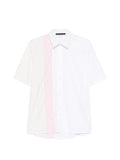 Camicia in cotone a righe maniche corte