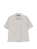 Camicia con zip a maniche corte