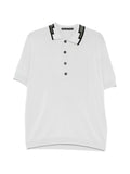 Polo in viscosa riciclata con motivo zigzag
