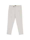 Pantaloni in cotone crop con risvolto