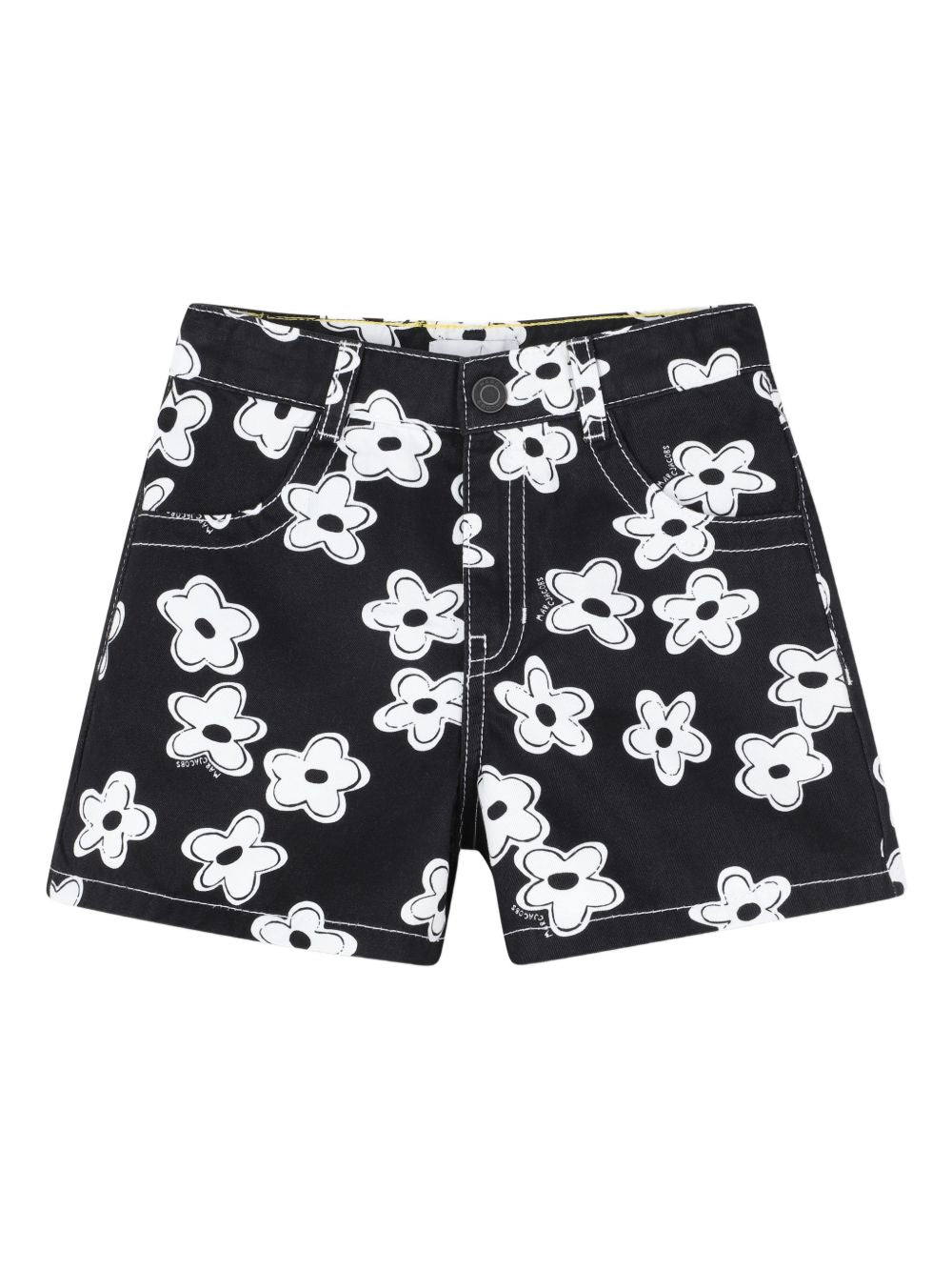 Shorts in cotone a fiori bianchi W60733 09B MARC JACOBS KIDS 