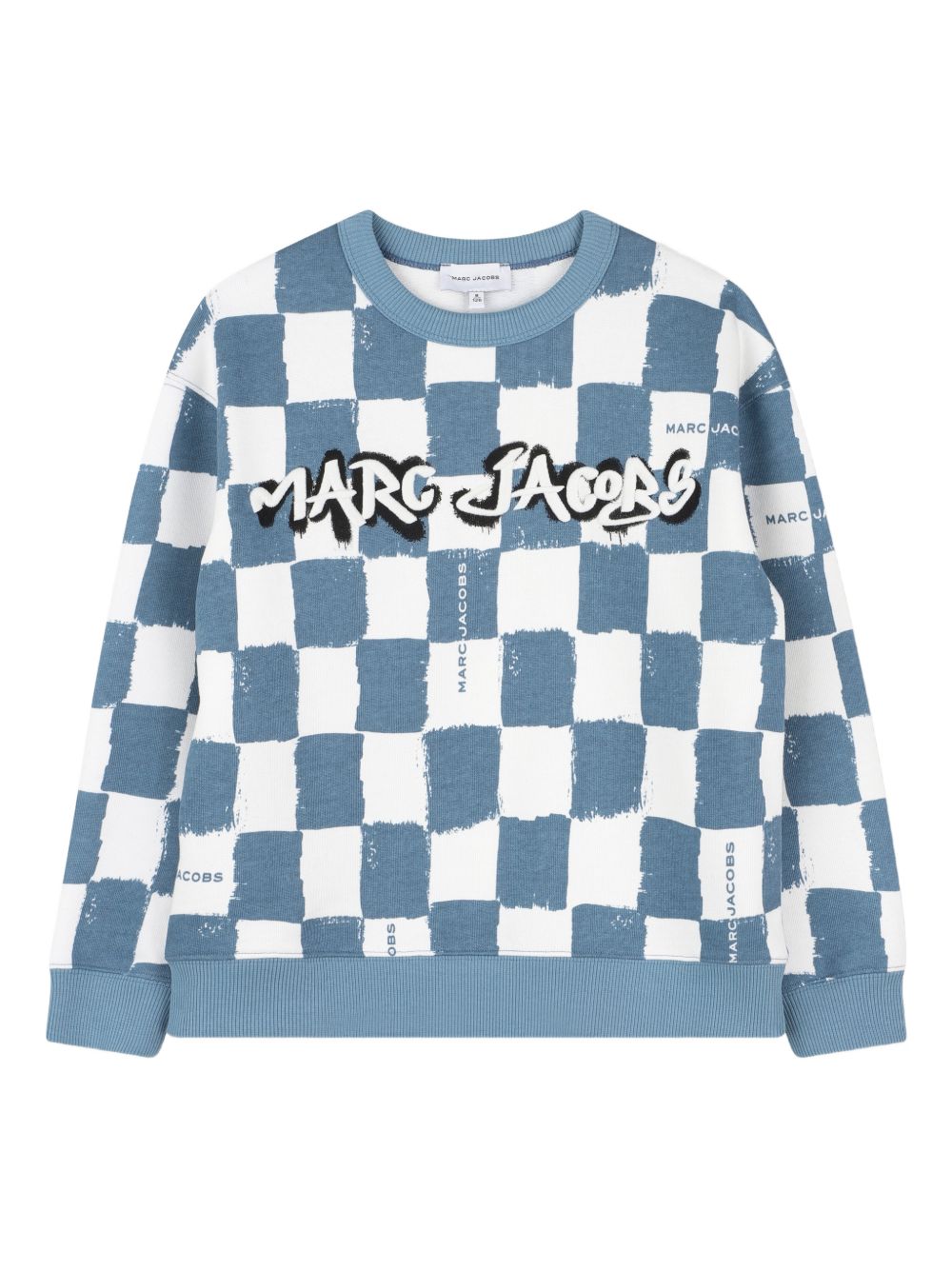Felpa a scacchi con logo W60773 80B MARC JACOBS KIDS 