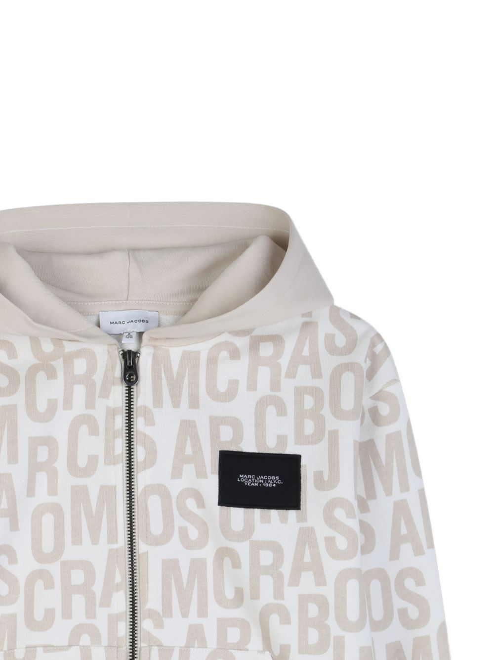 Felpa zip con cappuccio in cotone organico W60775 126 MARC JACOBS KIDS 