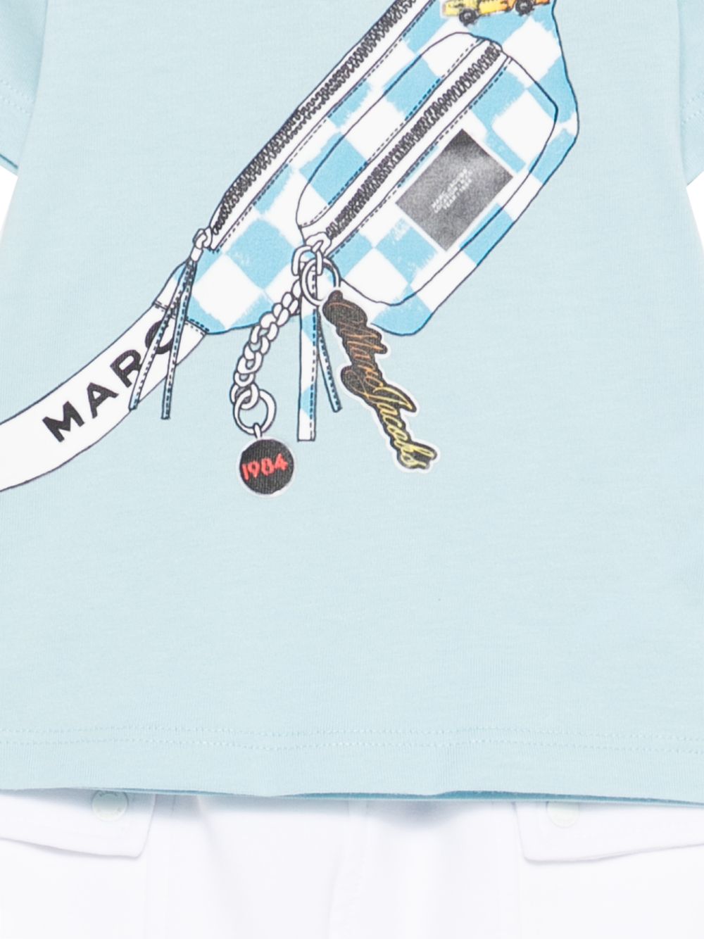 Completo t-shirt e shorts in cotone con stampa W60816# 77B MARC JACOBS KIDS 