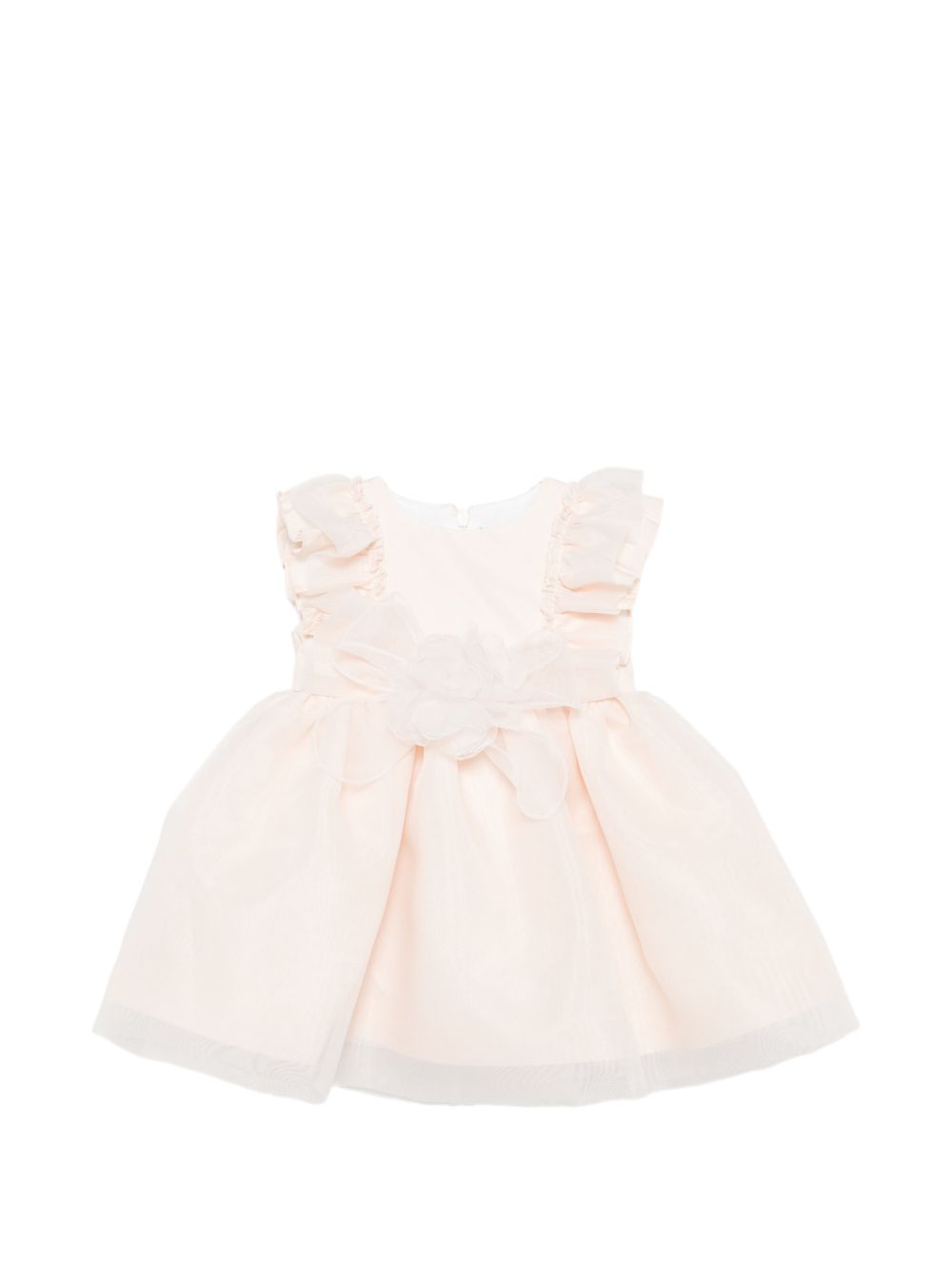 Abito senza maniche color cipria con rouches EV328 C033 MARLU' KIDS 