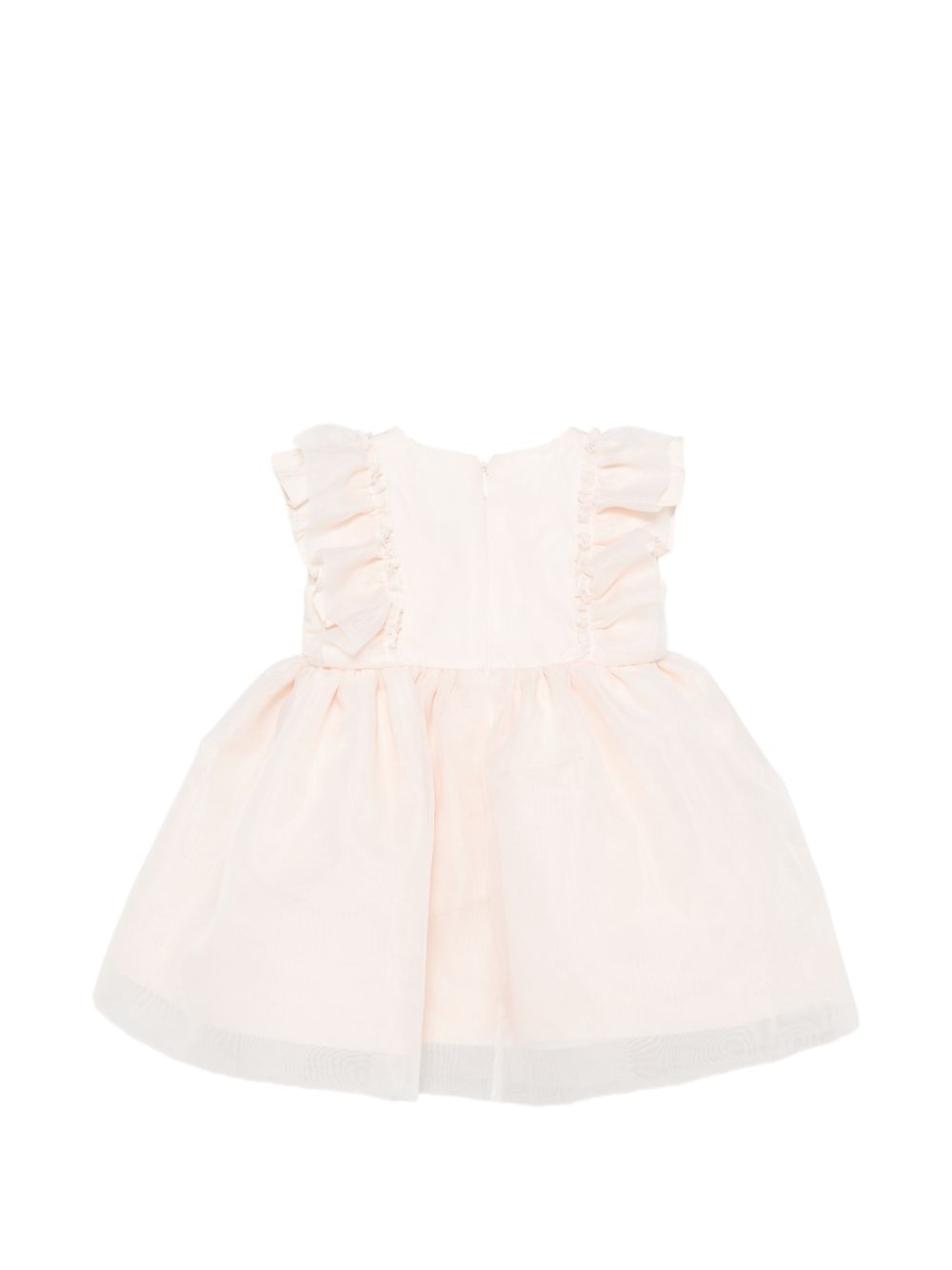 Abito senza maniche color cipria con rouches EV328 C033 MARLU' KIDS 