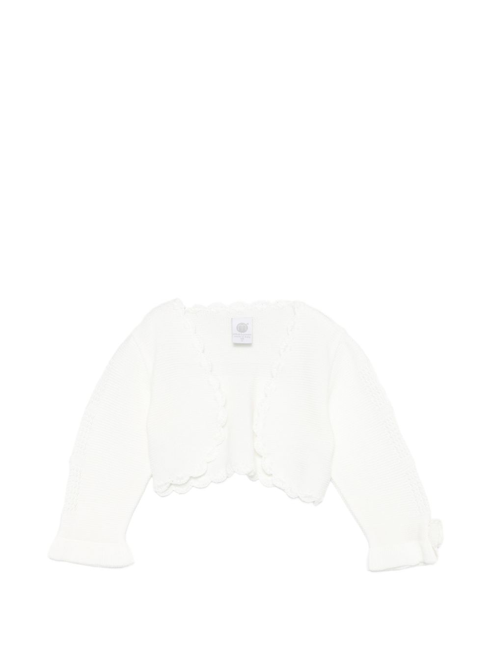 Cardigan in cotone con bordature smerlate EV33945 2 MARLU' KIDS 