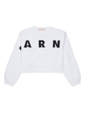 Felpa girocollo in cotone con logo