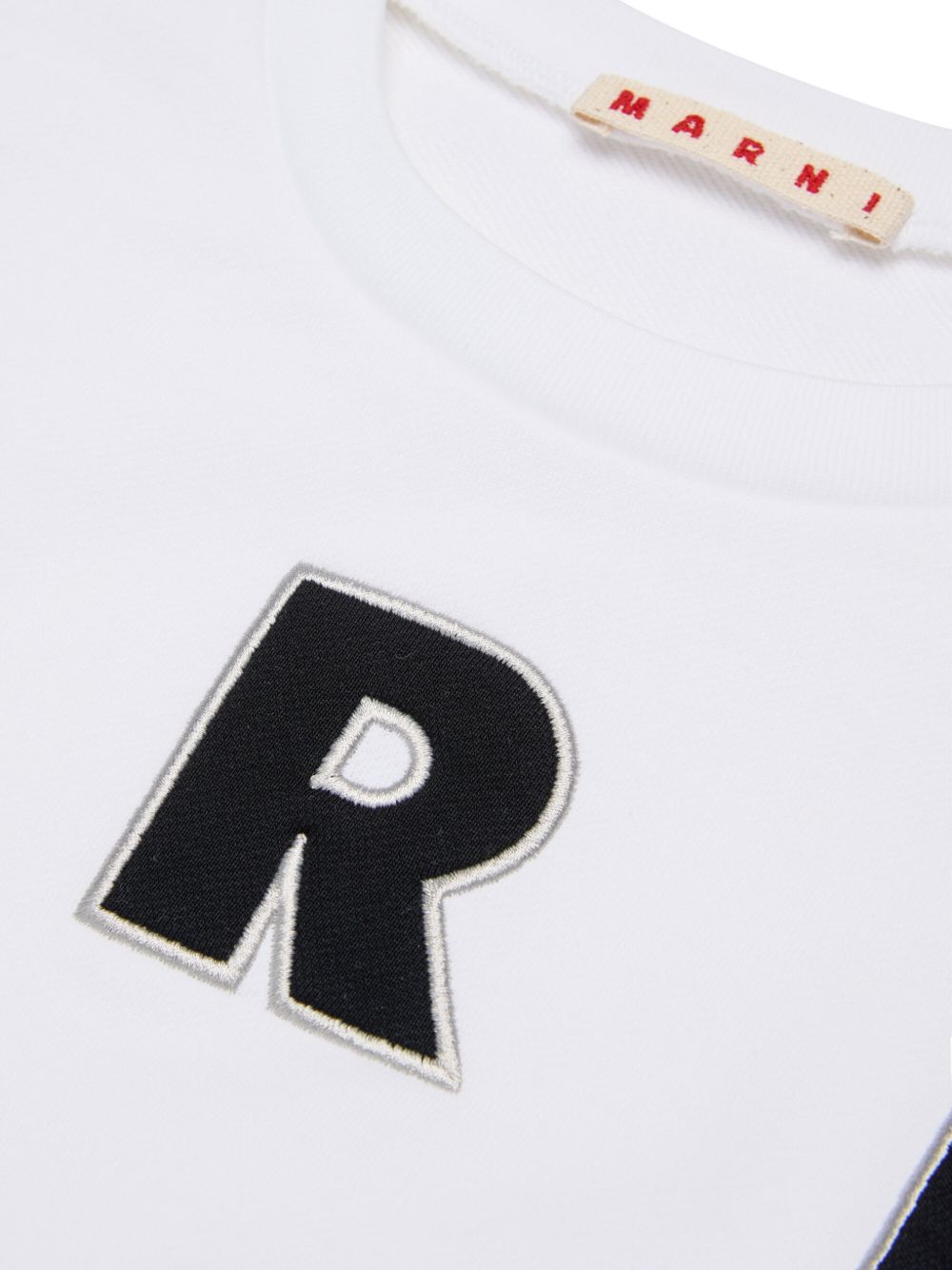 Felpa girocollo in cotone con logo M01193M00V0 0M100 MARNI KIDS 