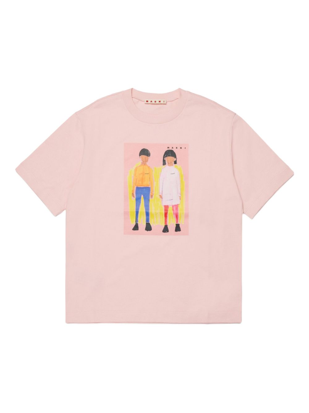 T-shirt in cotone girocollo M01671M00HZ 0M351 MARNI KIDS 