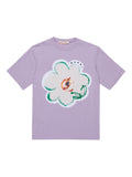 T-shirt con stampa fiore lavanda