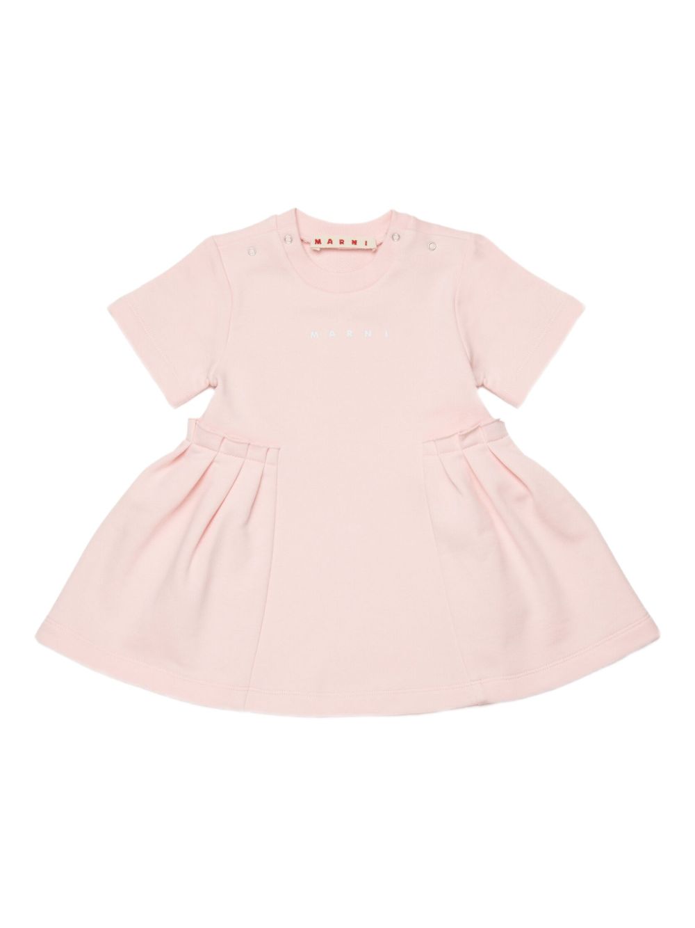 Abito a maniche corte con gonna a pieghe M01802M00V0 0M351 MARNI KIDS 